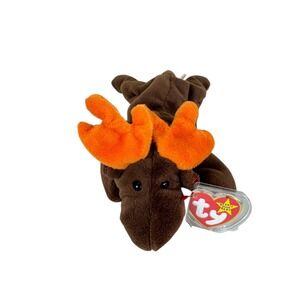 MWMT Ty Beanie Baby Chocolate Moose 4015 1993 Original Baby Plush Toy 5th Gen